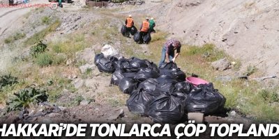 Hakkari’de tonlarca çöp toplandı