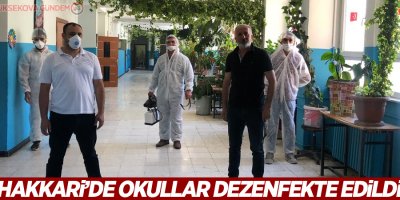 Hakkari’de okullar dezenfekte edildi