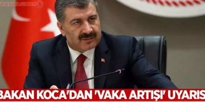 Koca'dan 'vaka artışı' uyarısı