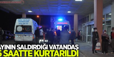 Ayının saldırdığı vatandaş 6 saatte kurtarıldı