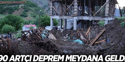 90 artçı deprem meydana geldi