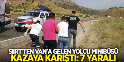 Siirt'ten Van'a gelen yolcu minibüsü kazaya karıştı: 7 yaralı