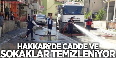Hakkari’de cadde ve sokaklar temizleniyor