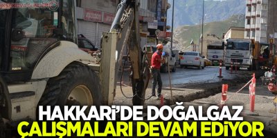 Hakkari’de doğalgaz çalışmaları devam ediyor