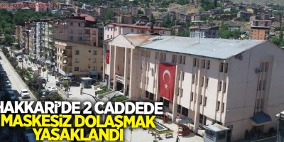 Hakkari’de 2 caddede maskesiz dolaşmak yasaklandı