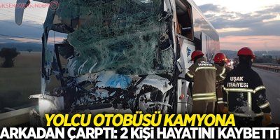 Yolcu otobüsü kamyona arkadan çarptı: 2 ölü, 18 yaralı
