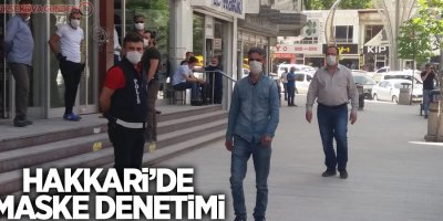 Hakkari’de maske denetimi