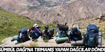 Sümbül Dağı’na tırmanış yapan dağcılar döndü