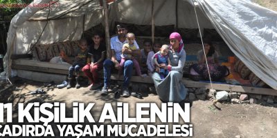 11 kişilik ailenin çadırda yaşam mücadelesi