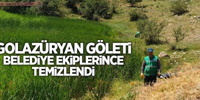 Golazüryan Göleti belediye ekiplerince temizlendi