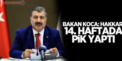 Bakan Koca: Hakkari 14. haftada pik yaptı