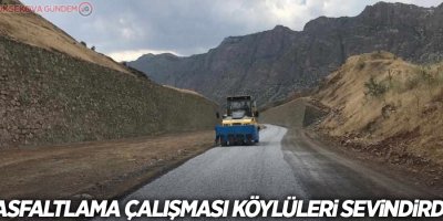 Asfaltlama çalışması köylüleri sevindirdi