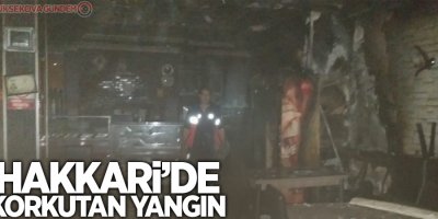 Hakkari’de iş yeri yangını