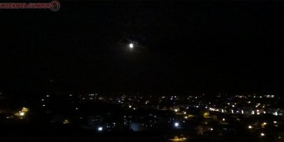 Yüksekova'da dolunay kartpostallık görüntüler oluşturdu