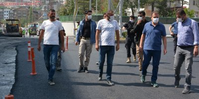 Vali Akbıyık asfalt çalışmalarını denetledi