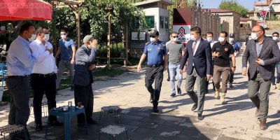 Çukurca'da korona virüs denetimi yapıldı