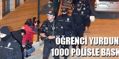Öğrenci yurduna polis baskını