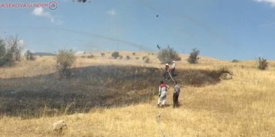 Yüksekova'da arazi yangını