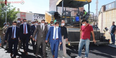 Vali Akbıyık, asfalt çalışmalarını denetledi