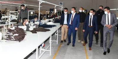Vali Akbıyık, tekstil atölyesini ziyaret etti