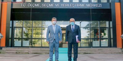 Rektör Pakiş'ten ÖSYM Başkanı Prof. Dr. Aygün'e ziyaret etti