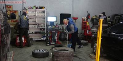 Lastikçilerde 'kış lastiği' mesaisi