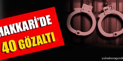 Hakkari'de 40 kişi gözaltına alındı