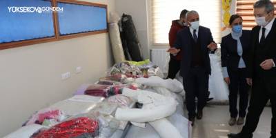 Hakkari'de kursiyerlere malzeme desteği