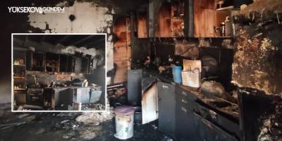 Hakkari’de 7 nüfuslu ailenin evi yangında kül oldu