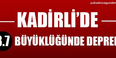 Kadirli'de 3.7 şiddetinde deprem!