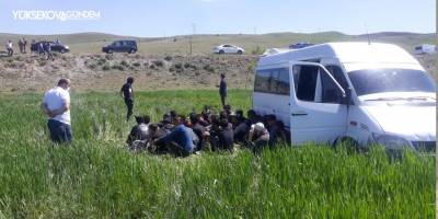 49 göçmenin bulunduğu minibüs yoldan çıktı: 4 yaralı