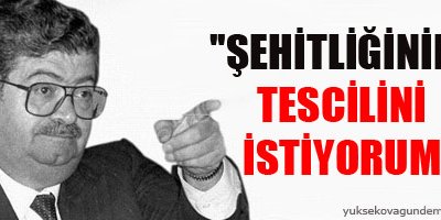 ''Şehitliğinin tescilini istiyorum''