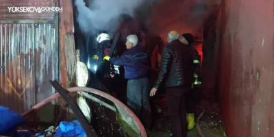 Yüksekova’da korkutan yangın