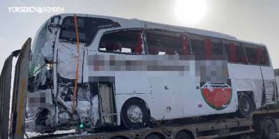 15 kişi yaralanmıştı, otobüs kaza yerinden kaldırıldı