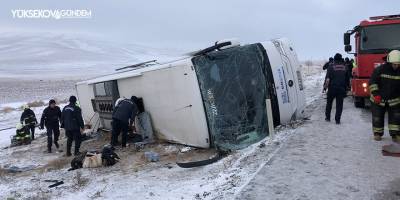 Konya'da otobüs şarampole devrildi: 5 ölü, 42 yaralı