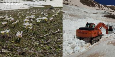 Van'da iki mevsim bir arada yaşanıyor