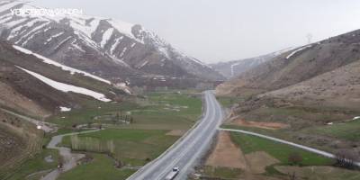 Bitlis’teki dağların bir yanı kar bir yanı bahar