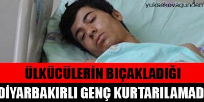 Diyarbakırlı genç kurtarılamadı