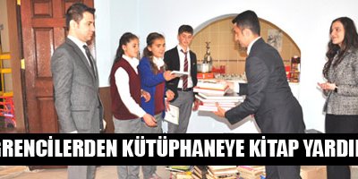 Öğrencilerden kütüphaneye kitap yardımı