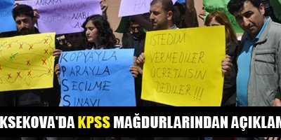 Yüksekova'da KPSS mağdurlarından açıklama