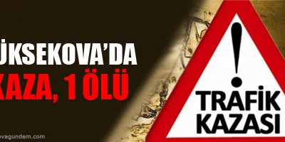 Yüksekova'da kaza, 1 ölü
