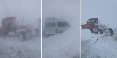 Yoğun Kar Yağışı Şemdinli - Derecik Karayolunu Kapattı