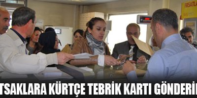 Kurdi-Der'den tutsaklara Kürtçe kart