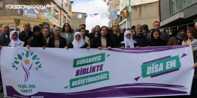 Yeşil Sol Parti'nin seçim turu Yüksekova ilçesinde başladı