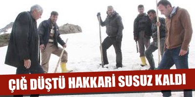Çığ düştü Hakkari susuz kaldı