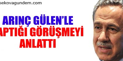 Arınç Gülen'le yaptığı görüşmeyi anlattı