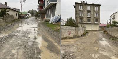 Çamurlu yollar mahalle halkını bezdirdi