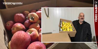 Yüksekova’da 40 ton elma alıcısını bekliyor