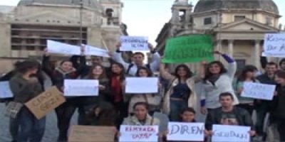 Roma'da Gezi Parkı'na destek