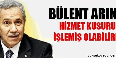 Arınç: Hizmet kusuru işlemiş olabiliriz!